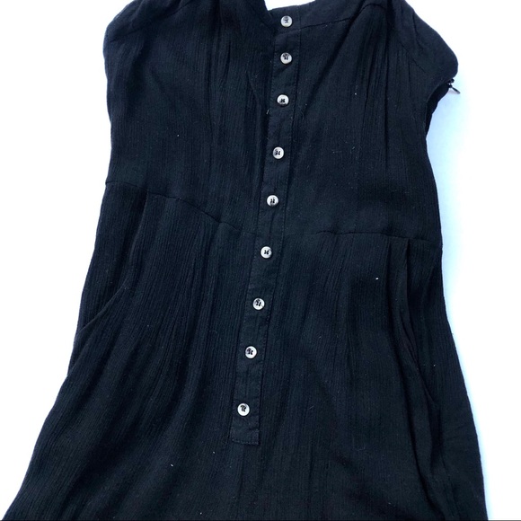 Silence + Noise Gauzy Button Front Halter Jumpsuit - Picture 3 of 9